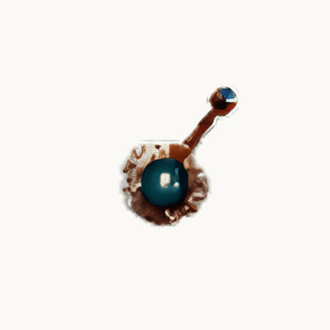 Golden Moon Belly Button Ring – 316L Surgical Steel