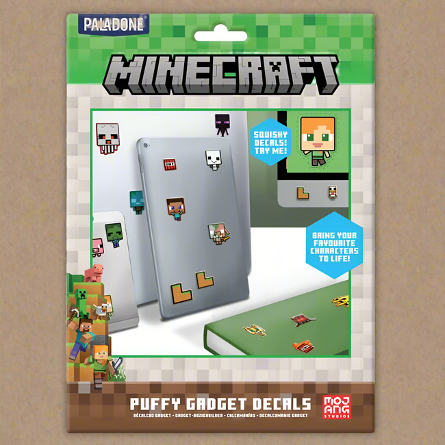 Minecraft Official Licensed Puffy Gadget Decals Laptop and Phone Case Stickers
