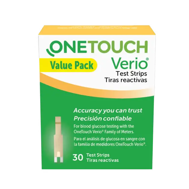 ONE TOUCH VERIO TEXT STRIPS TIRAS REACTIVAS 30PCS