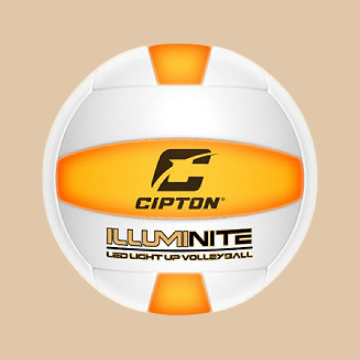 Cipton LED Glow-in-the-Dark Volleyball | Official Size Light-Up Sports Ball