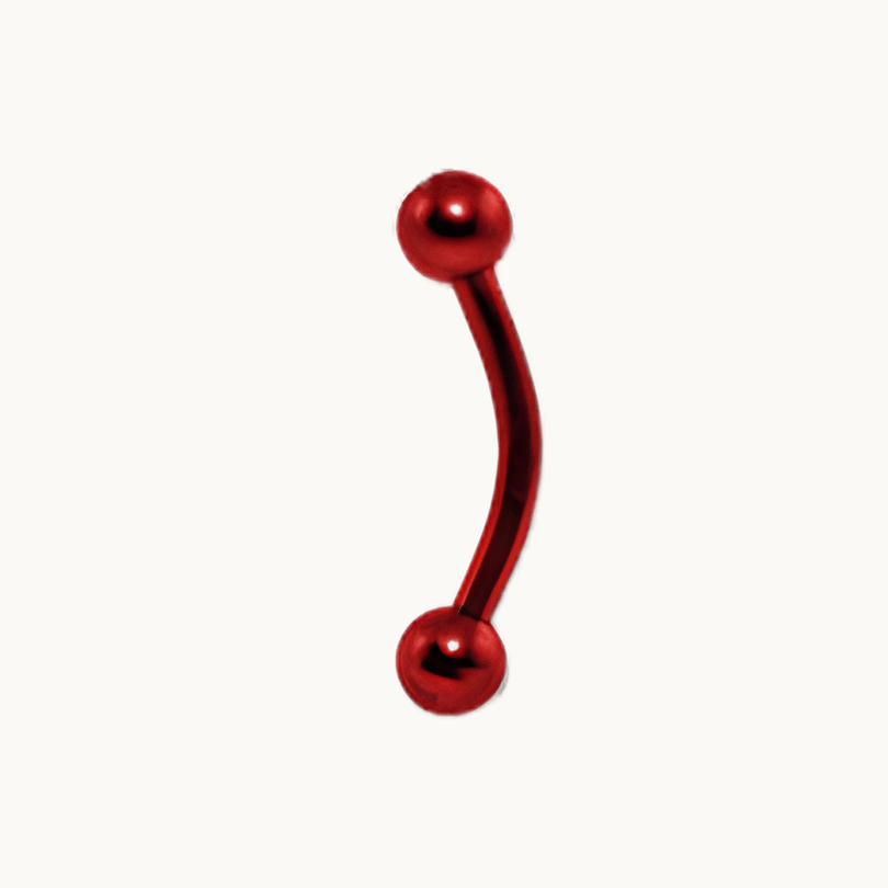 Red Eyebrow Tragus Cartilage Piercing 5mm