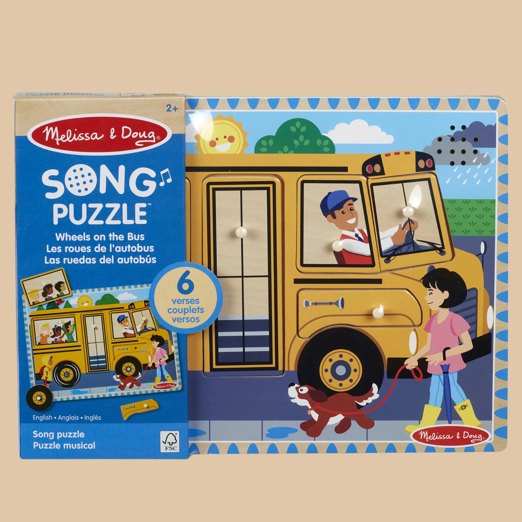 Melissa & Doug The Wheels on The Bus Sound Puzzle