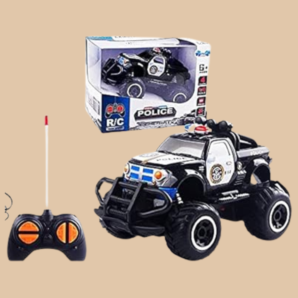 HST RC MINI BEACH MOTORCYCLE POLICE, Remote Control Race Car COLOR WHITE AND BLACK