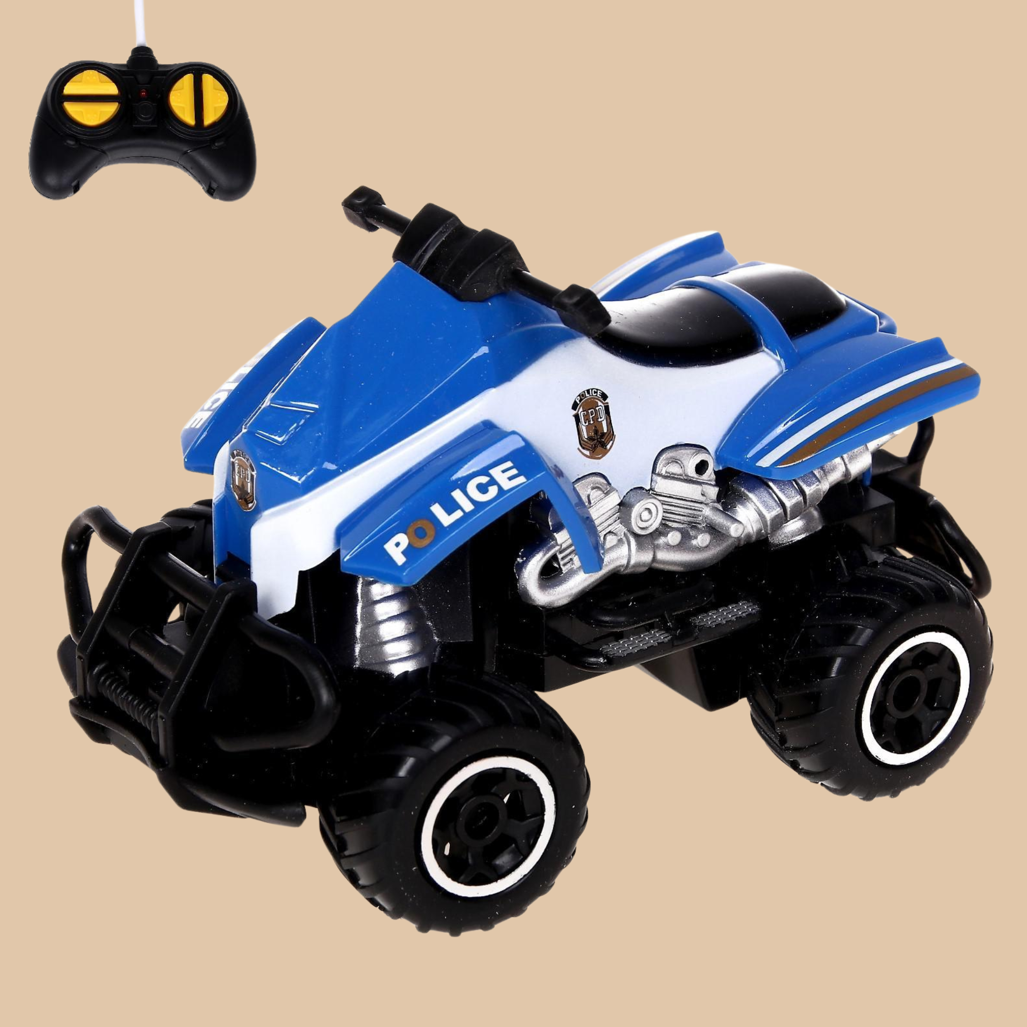 HST RC MINI BEACH MOTORCYCLE POLICE, Remote Control Race Car COLOR BLUE AND BLACK