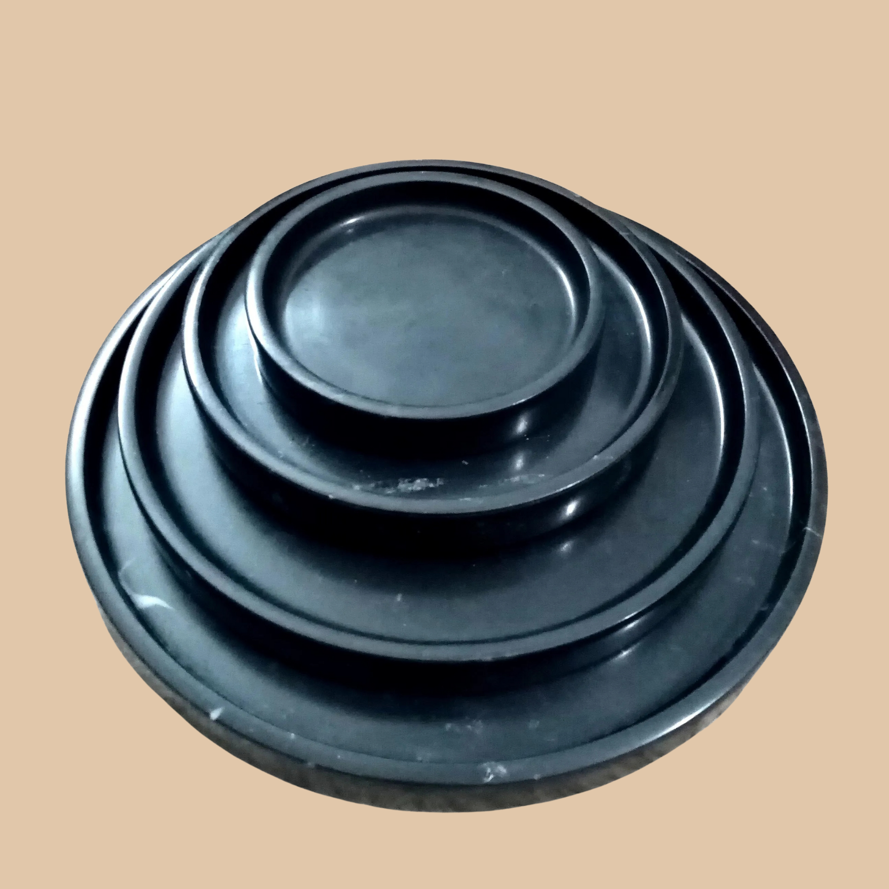 5-Piece Black Marble Serving Platter Set