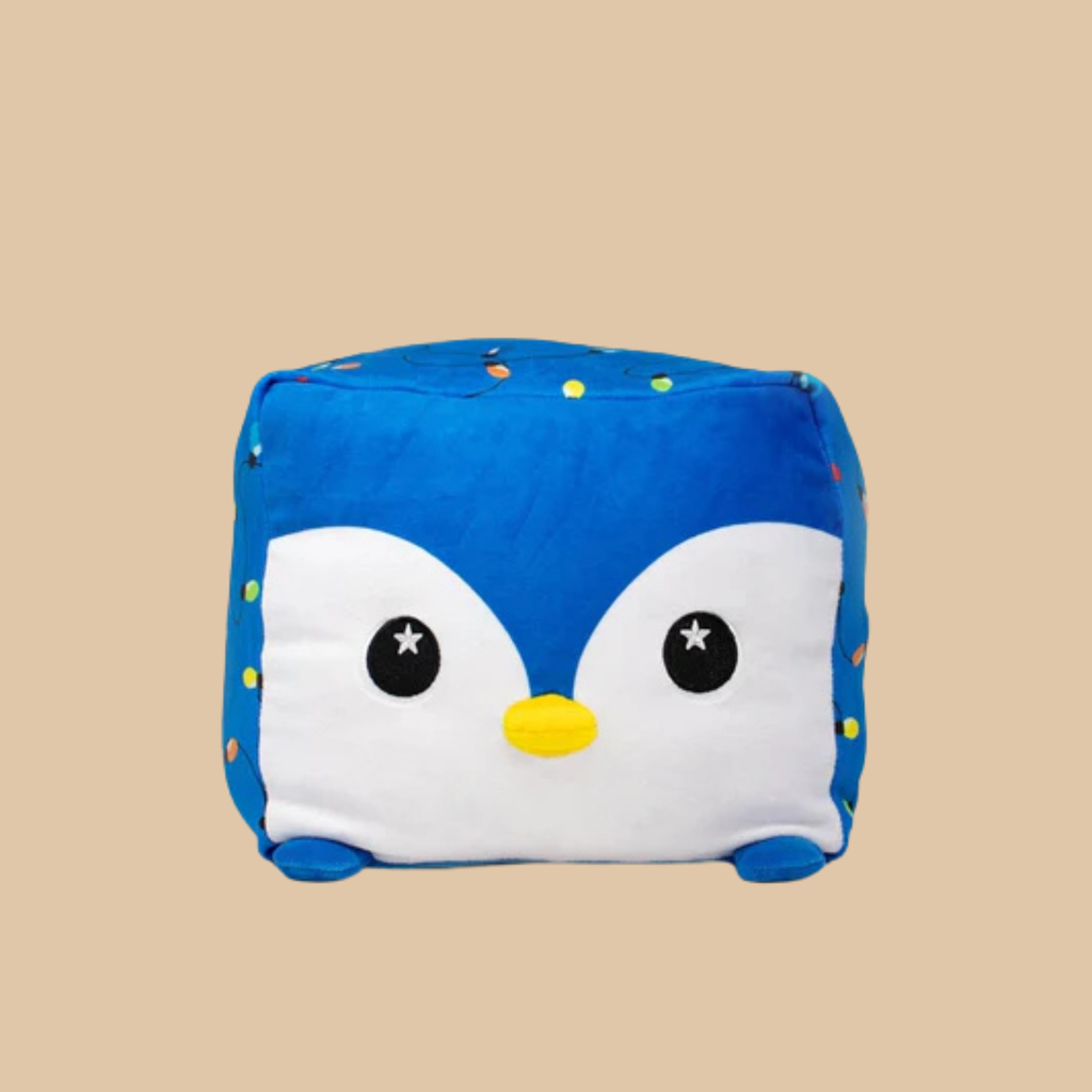 Moosh Moosh Plush Squishy Pillow – Blue Penguin – 8 x 10” Super Soft Stuffed Animal