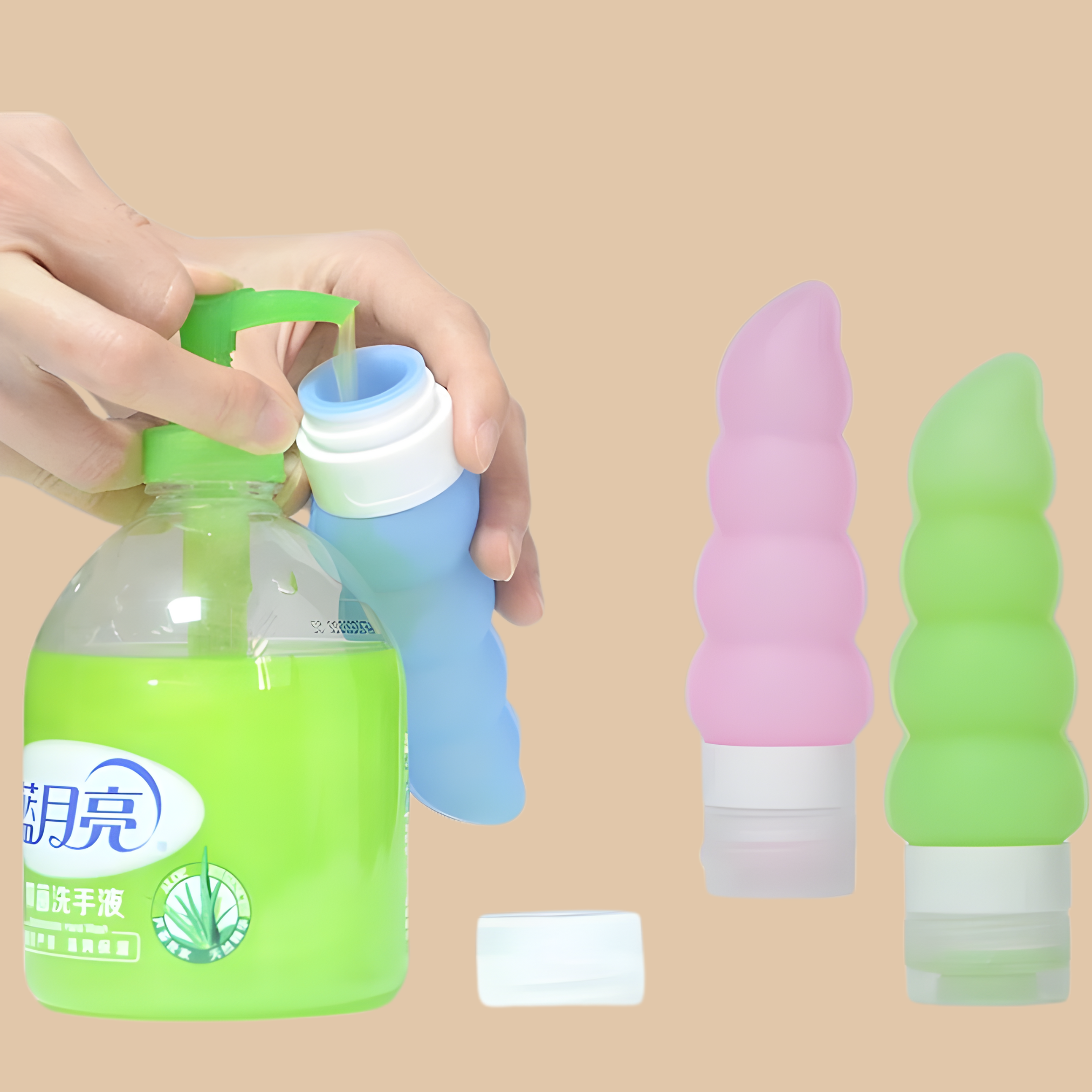 Cartoon Silicone Travel Bottles 4-Pack
