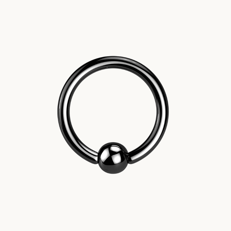 Black Septum Piercing with Ball