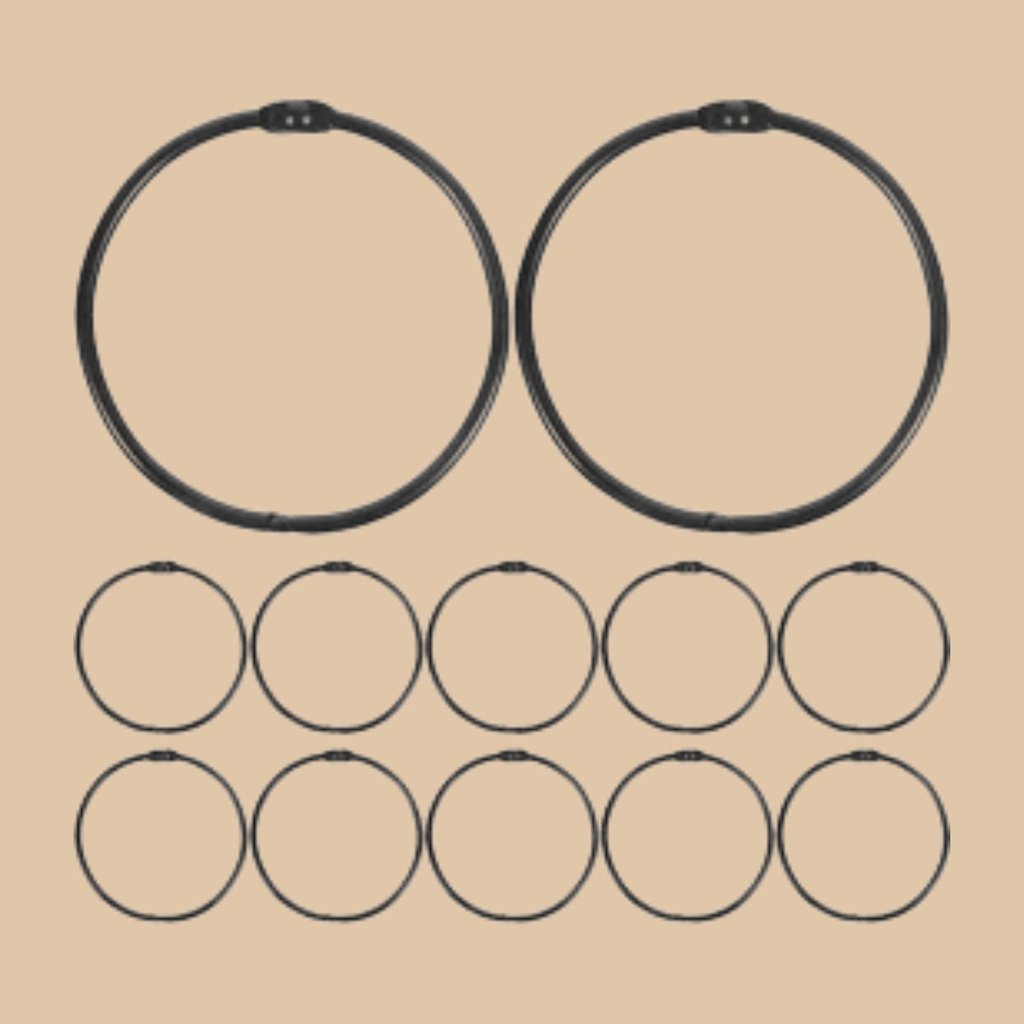 Shower Curtain Rings - 12 Pack