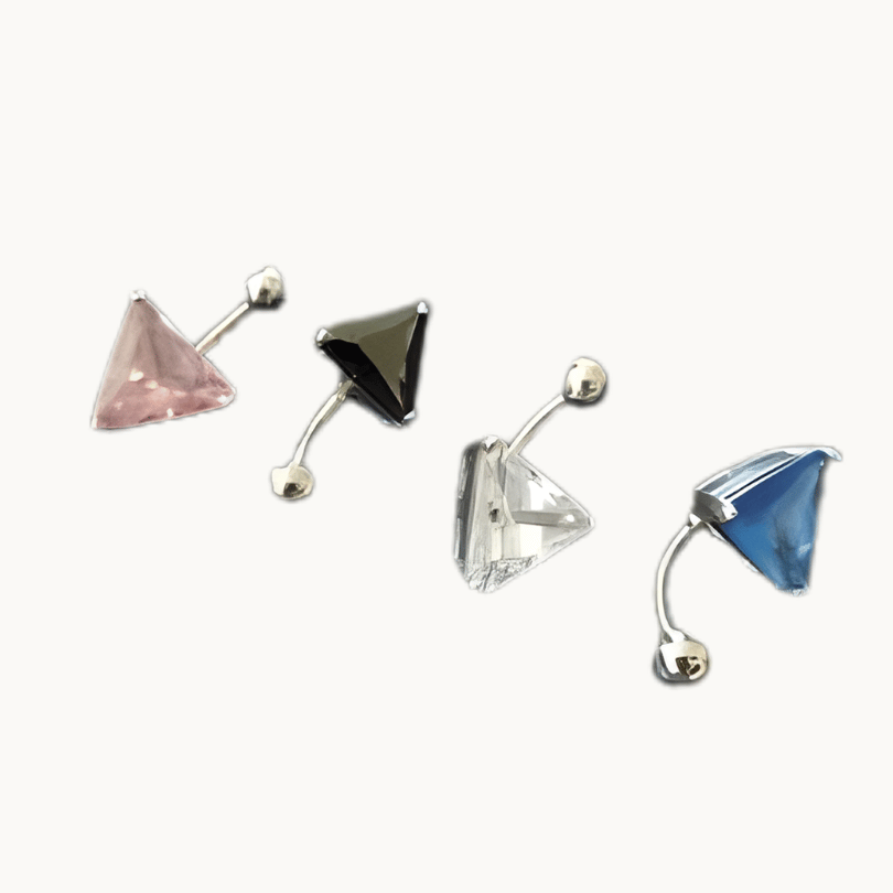 4-Piece Flower Belly Button Rings – Gold & Turquoise - Hammerhead LLC.