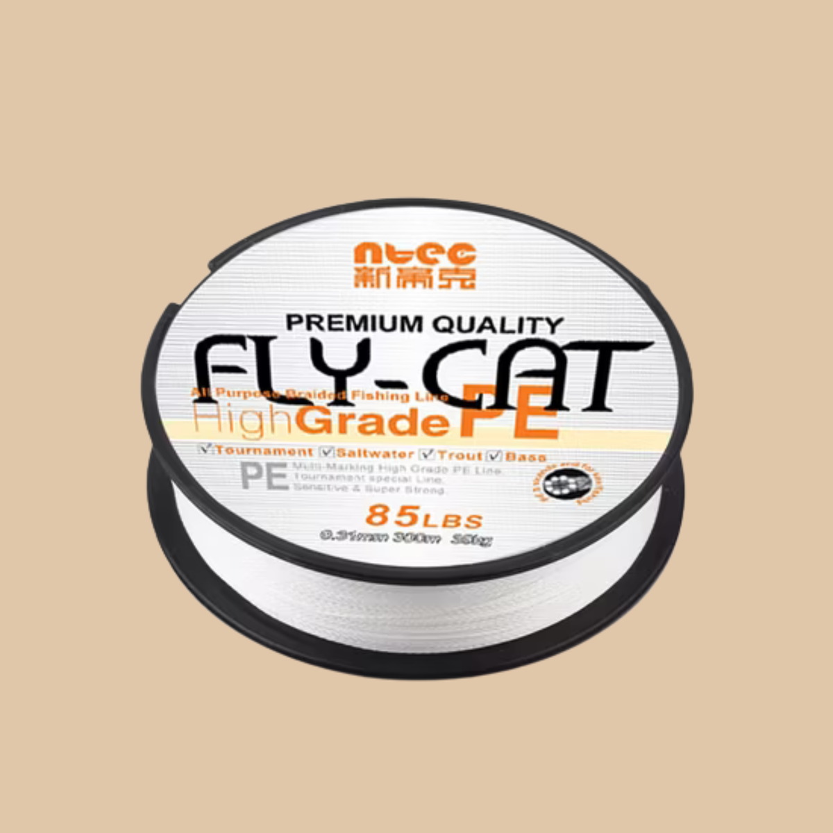 Fly-Cat MAX 29lb Braided Fishing Line, 0.8, X8 150m, Pink