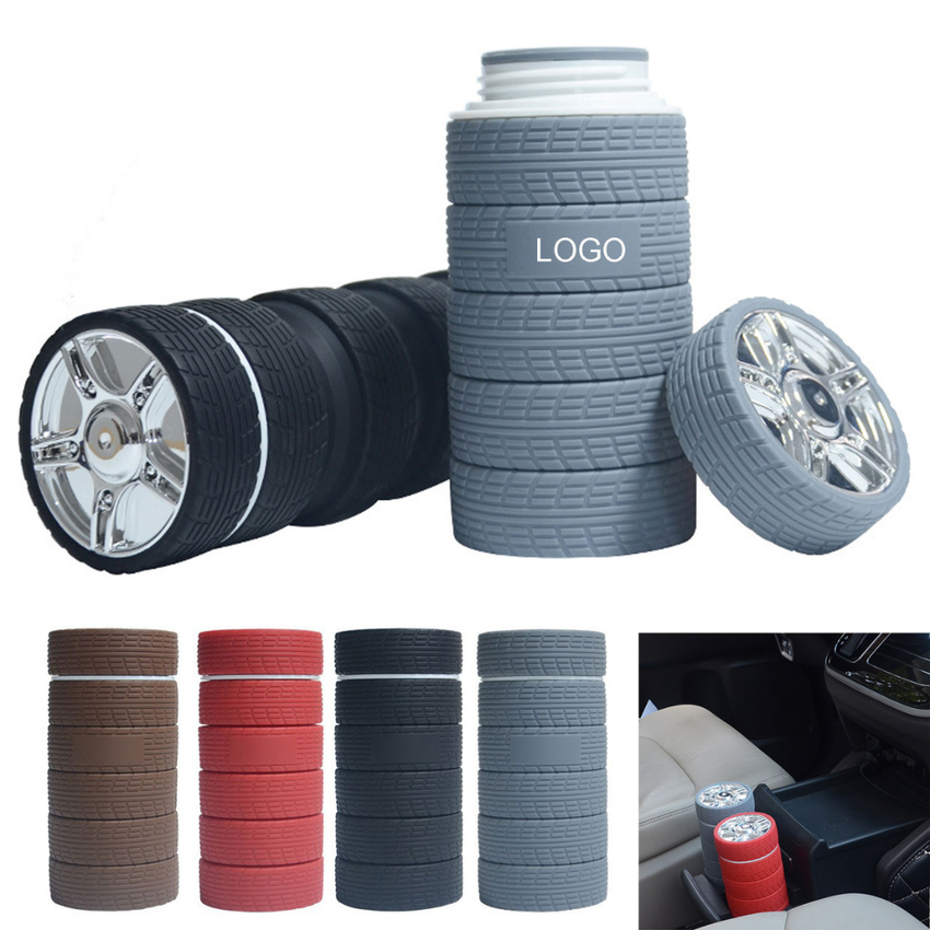 Tire-Shaped Collapsible Silicone Water Bottle – 25oz BPA-Free