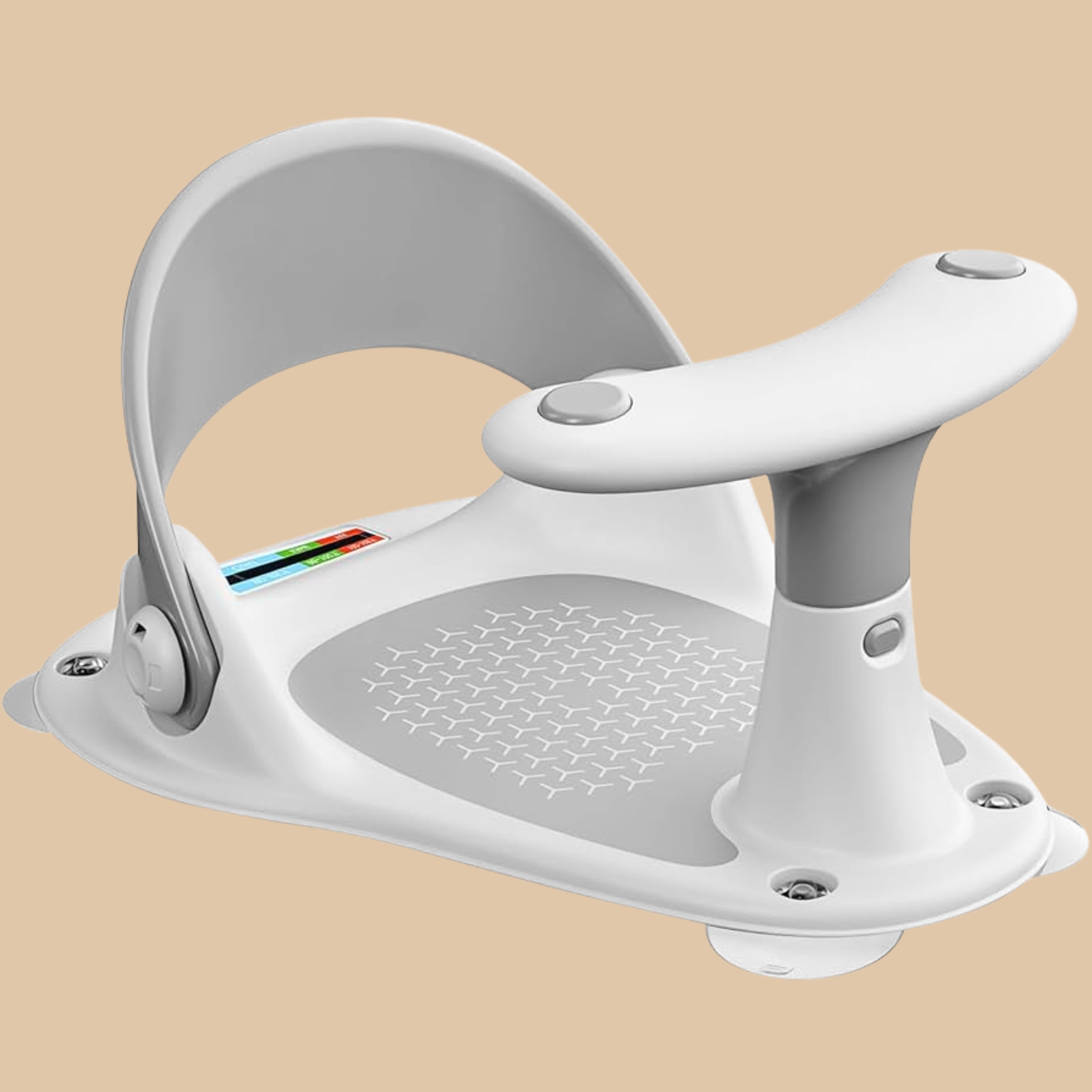 Baby Bath Seat Collapsible Infant Bath Seat Portable Baby Bathtub Seat White & Blue