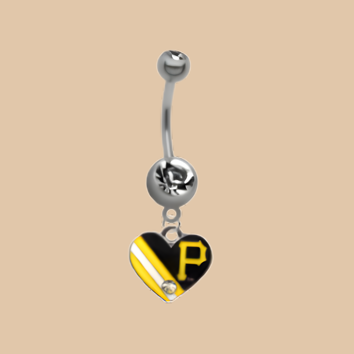 MLB Pittsburgh Pirates Belly Navel Ring Licensed