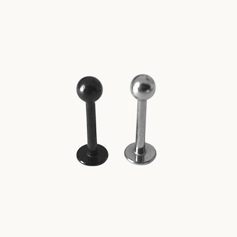 Black & Silver Tongue Barbells Set 2PCS