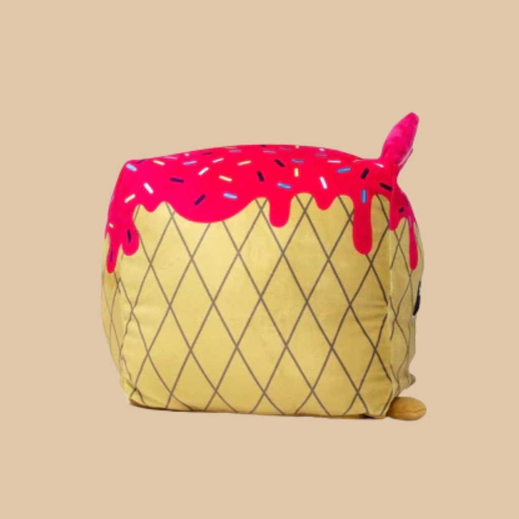Moosh Moosh Plus ICE CREAM PINK Squish Pillow Stuffed 8" x 10"