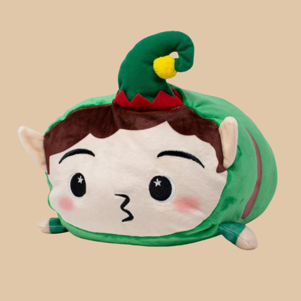 Moosh Moosh Plus Christmas Elf Squish Pillow Stuffed Green 8" x 10"