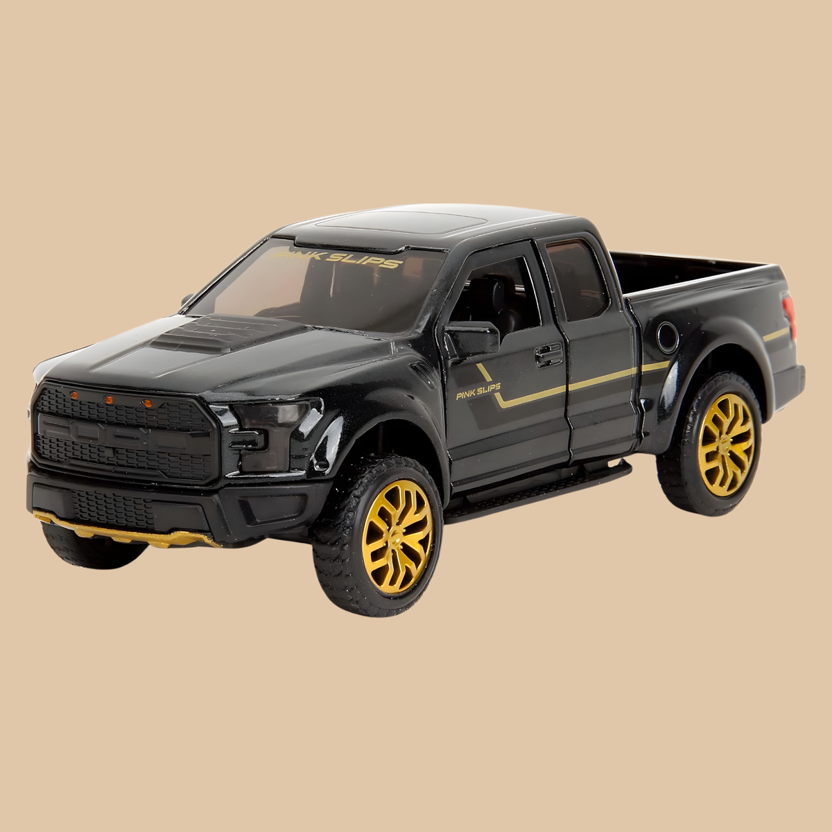 Ford F-150 Raptor Pickup Truck 2017 Black Metallic Jada 1/32 Pink Slips Diecast