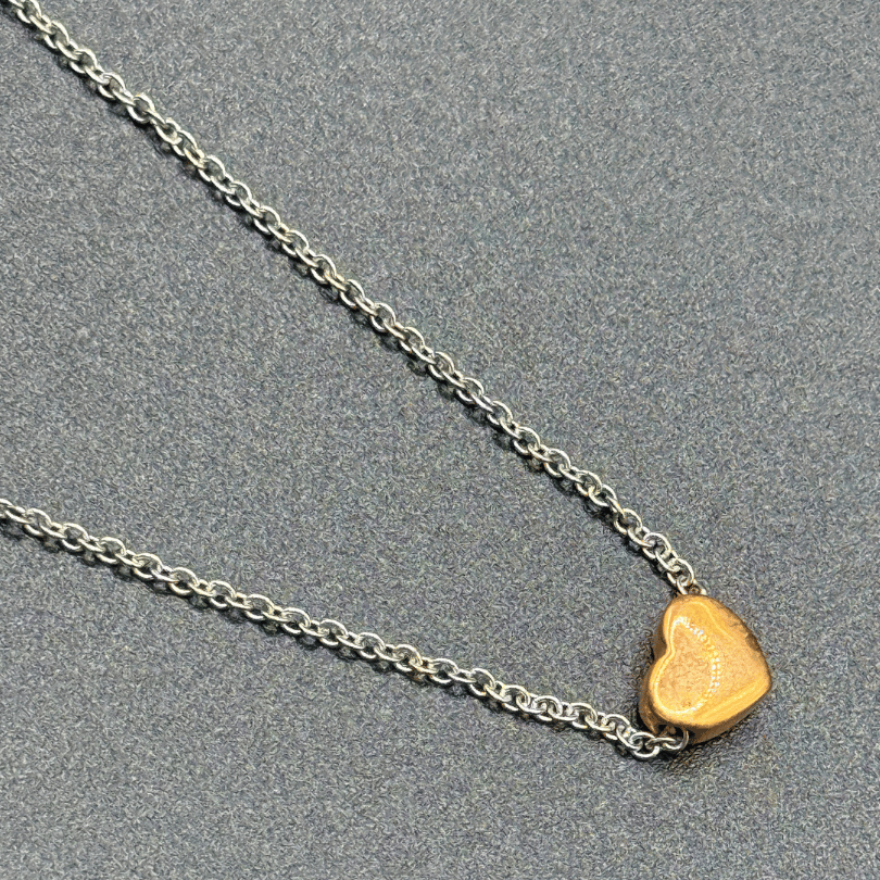 Petite Gilded Heart Necklace