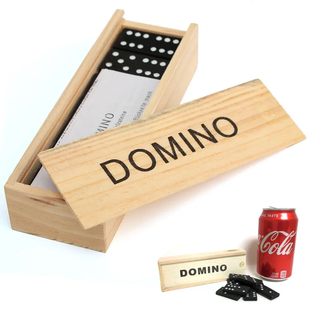 Wooden Domino Board Games Travel 28pcs/Set Funny Table Game Domino Toys small