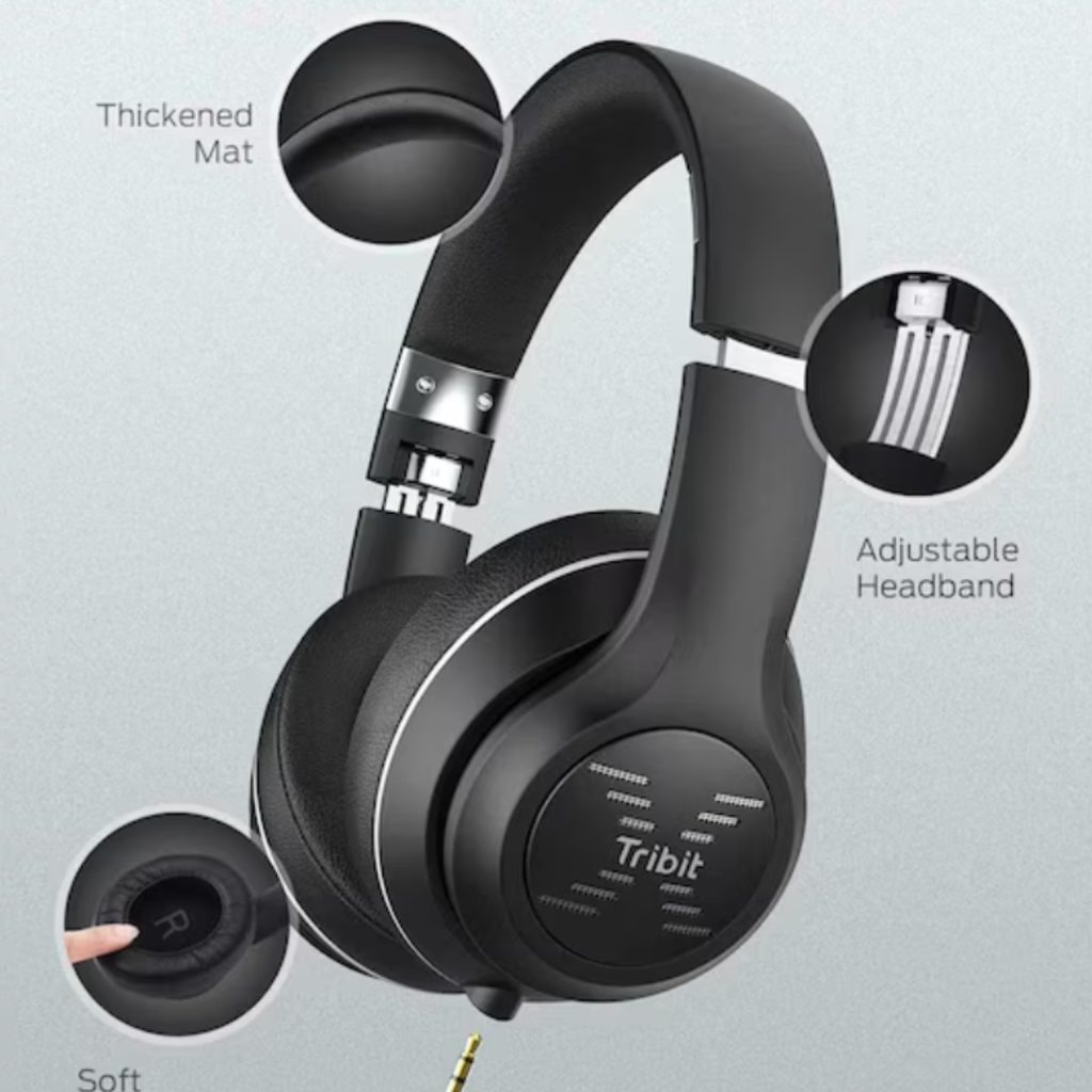 Tribit XFree Tune Bluetooth Over-Ear Headphones – 40H Playtime