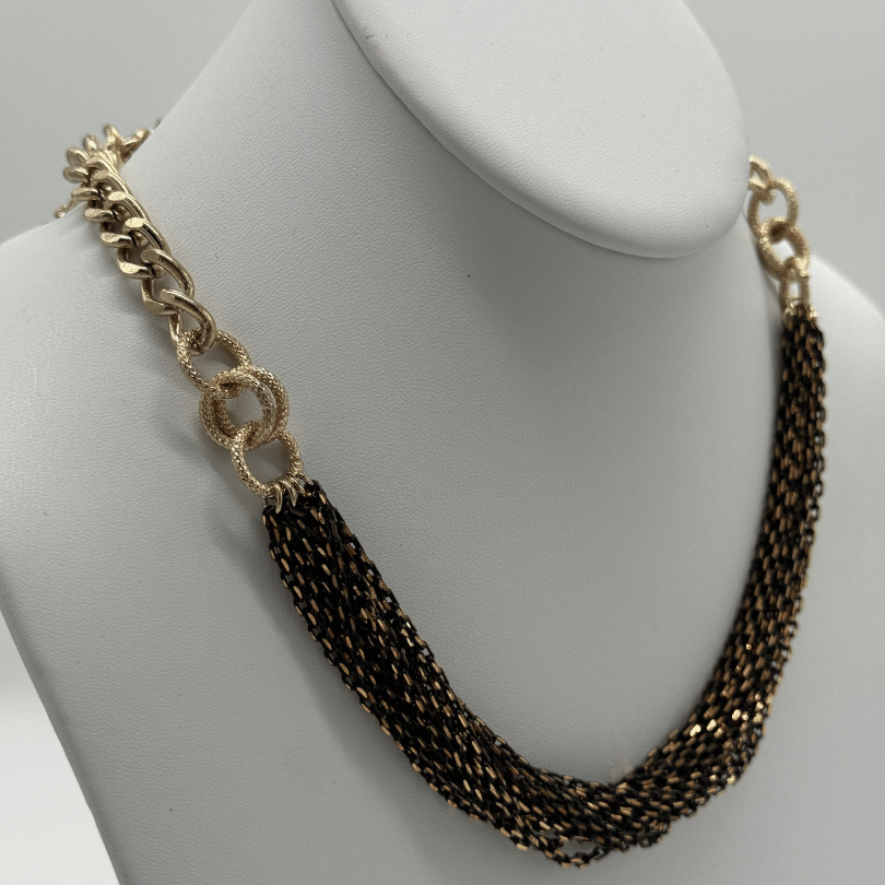 Midnight Gilded Statement Necklace