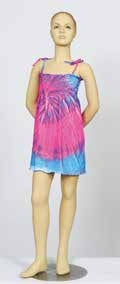 Girls' Smocked Tie-Dye Dress – 100% Cotton