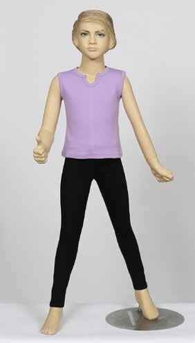 Girls' Sleeveless Tee – 100% Cotton