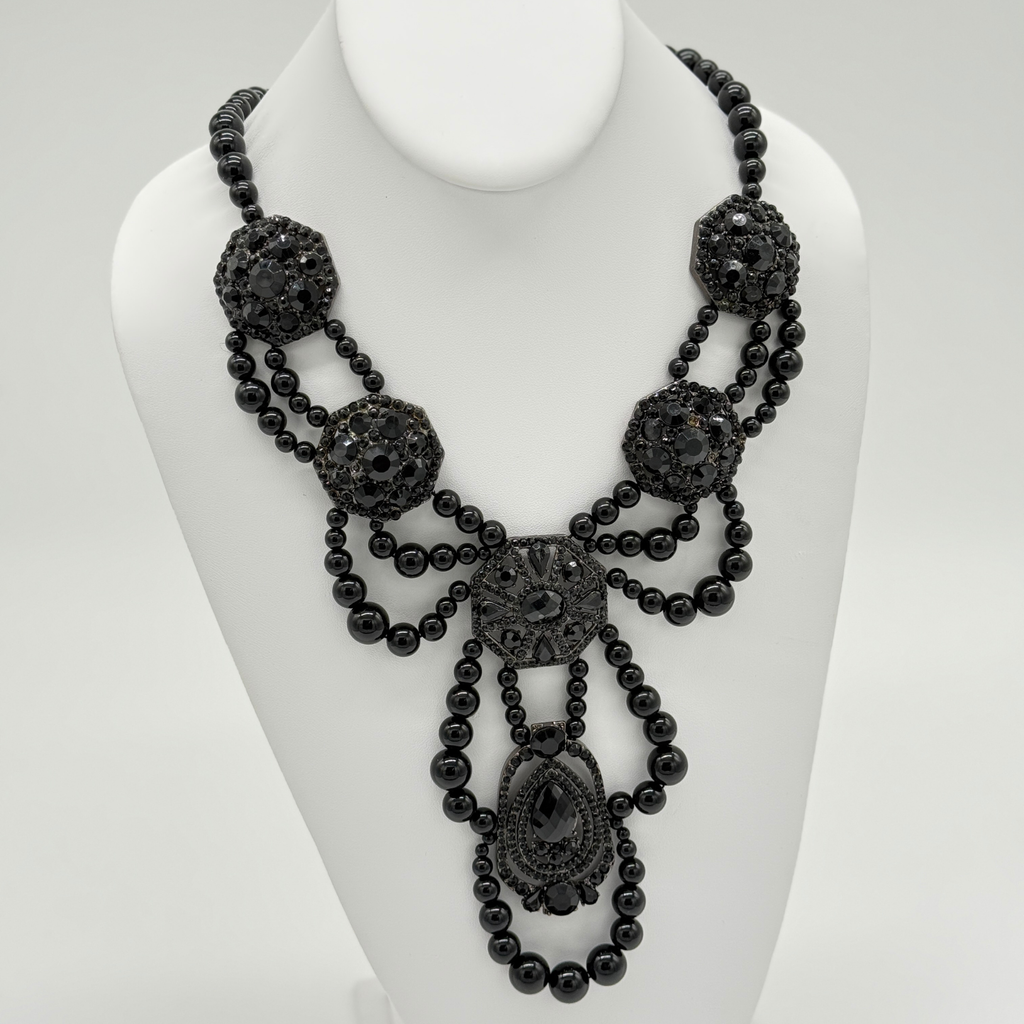 Midnight Radiance Statement Necklace