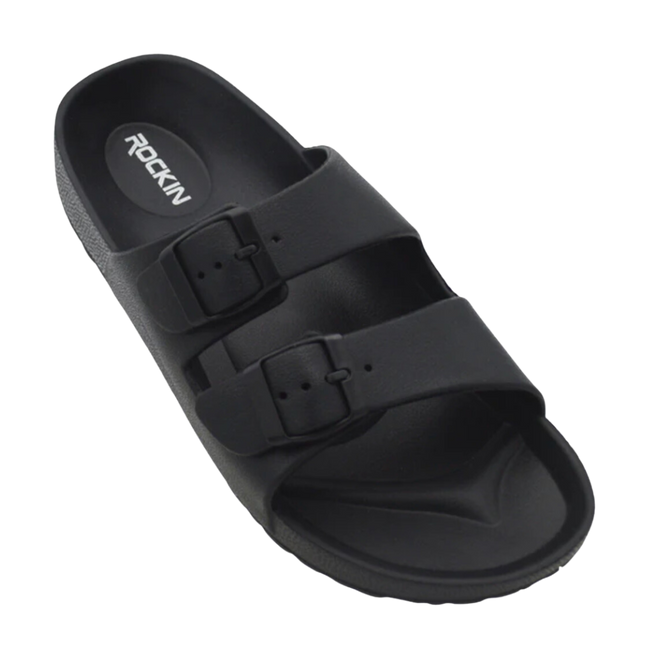 Huntington Buckle Sandals - Black