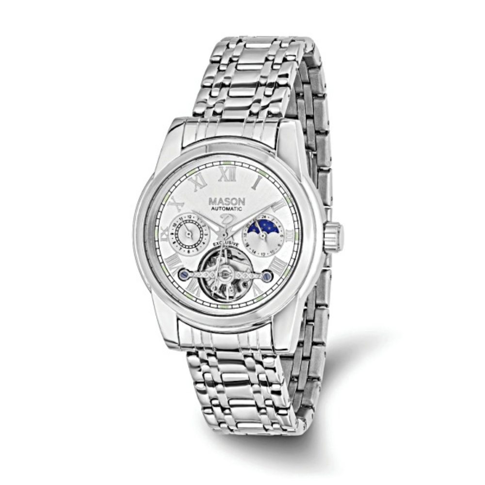 Mason Men’s Skeleton Movement Stainless Steel Watch – RJ-068