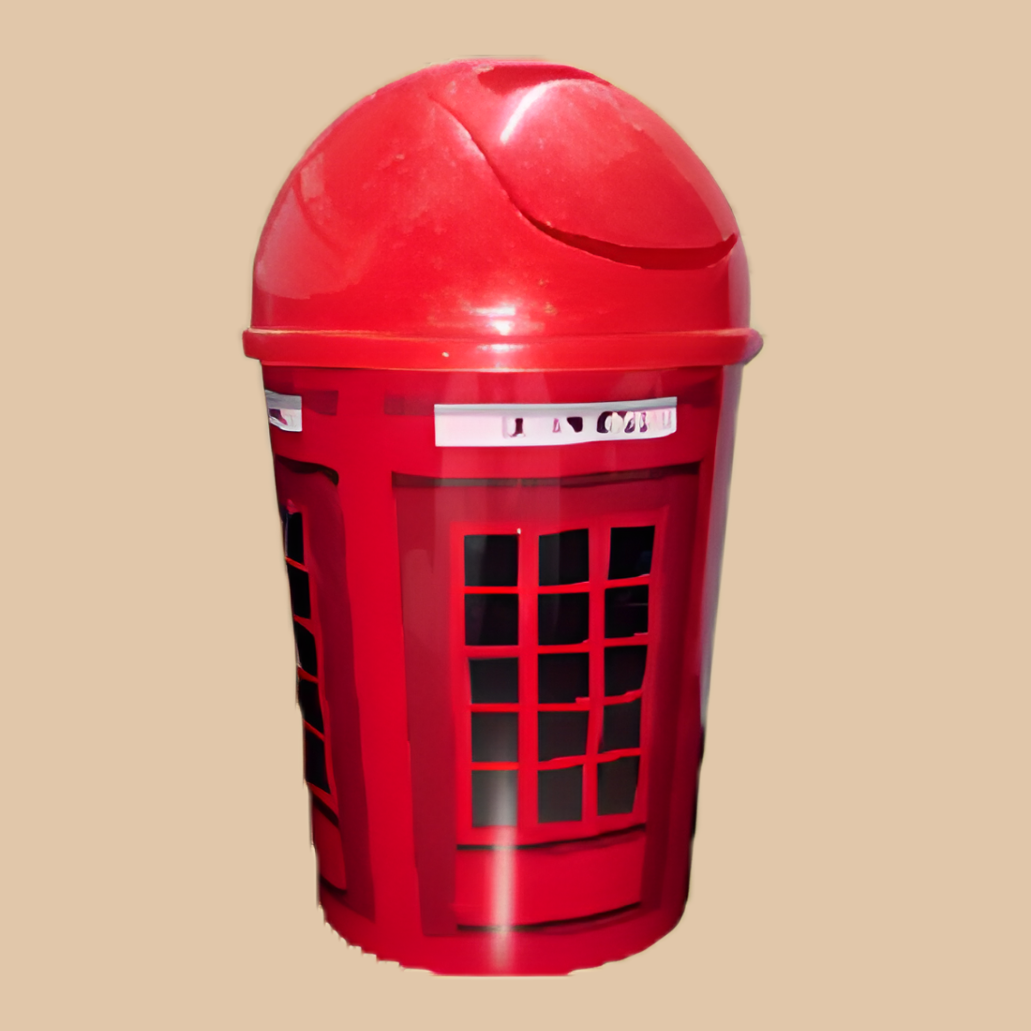 Small Wastebasket Telephone Box Multicolor Plastic 8.5"