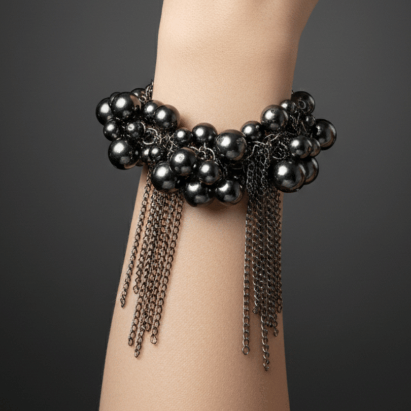 Midnight Cascade Statement Bracelet