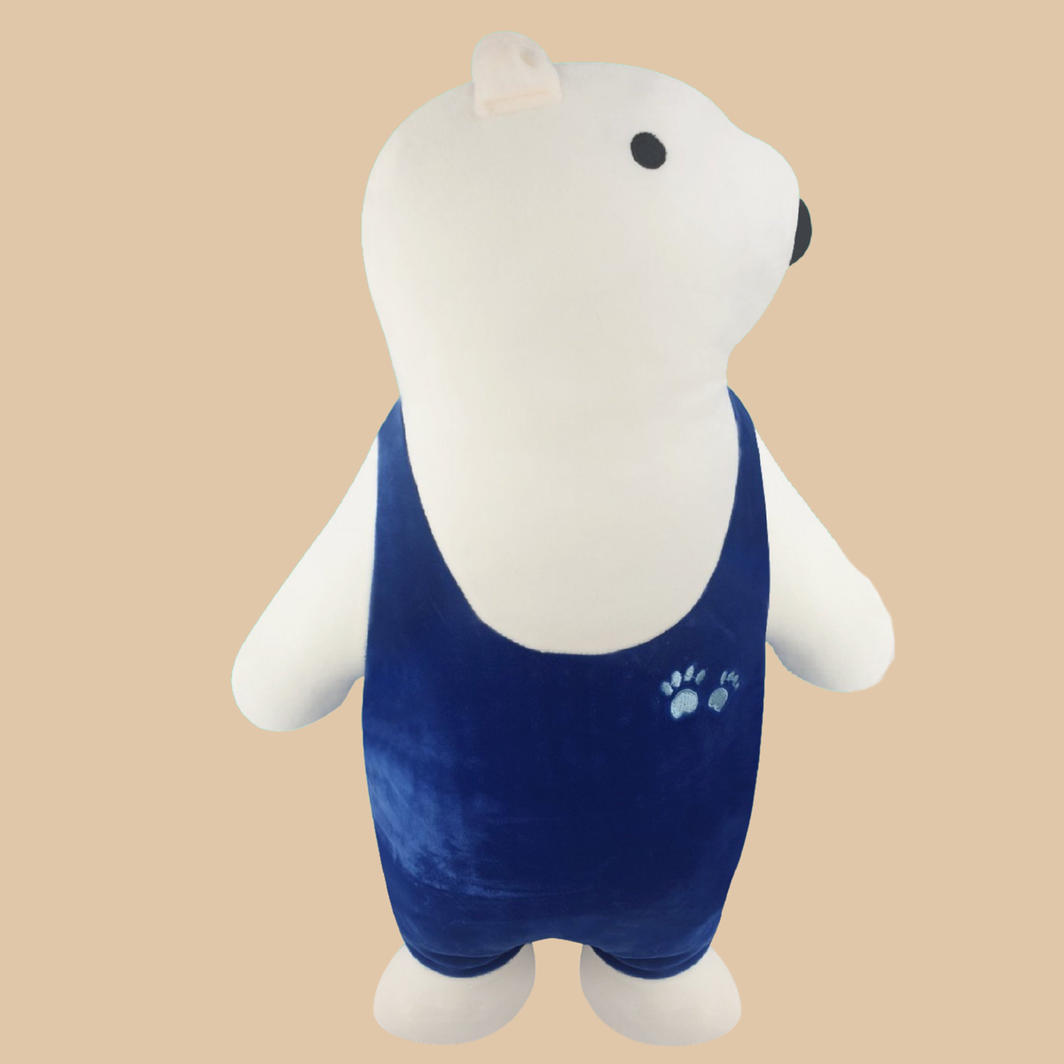 Blue Polar Bear Plush Pillow Toy – Soft Stuffed Animal Gift for Kids (14"–19")