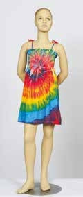 Girls' Smocked Tie-Dye Dress – 100% Cotton