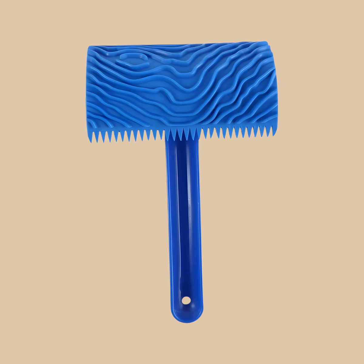 Wood Grain Roller Painting Tool with Handle, Blue