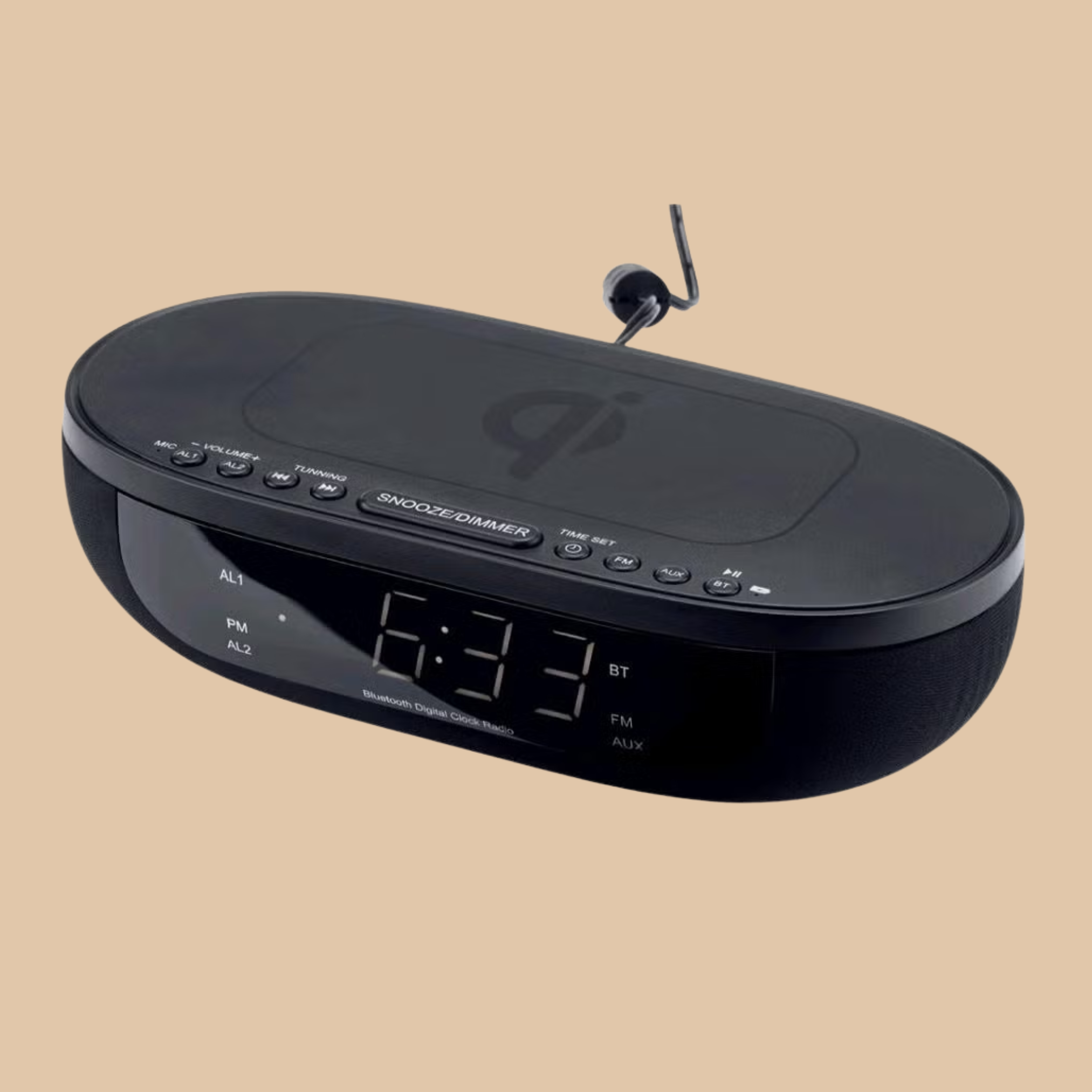 Alarm Clock Bluetooth FM Radio 10W Stereo Sound Speaker - Hammerhead LLC.