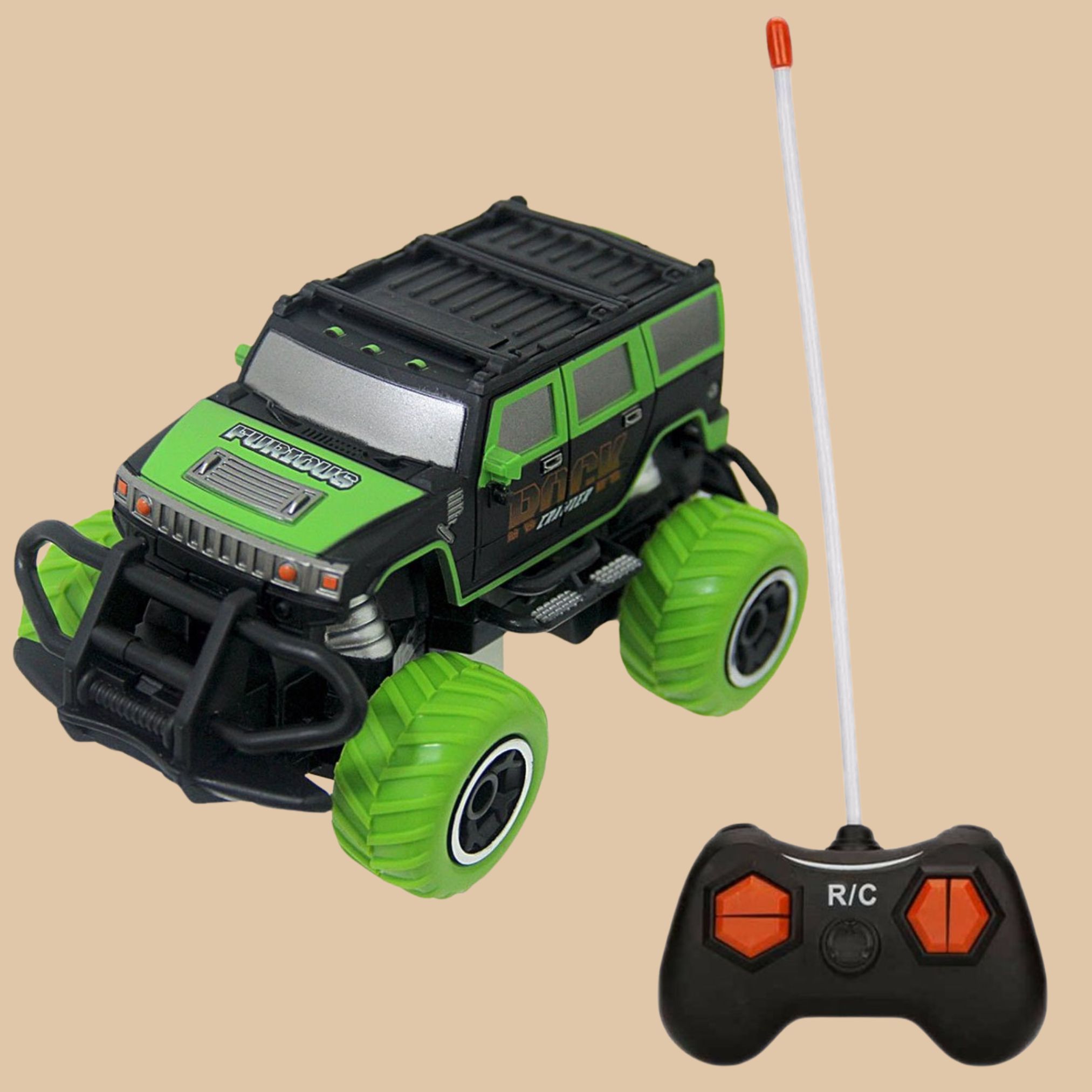 HST RC MINI MIX TRUCK FURIOUS, Remote Control Race Car COLOR GREEN AND BLACK