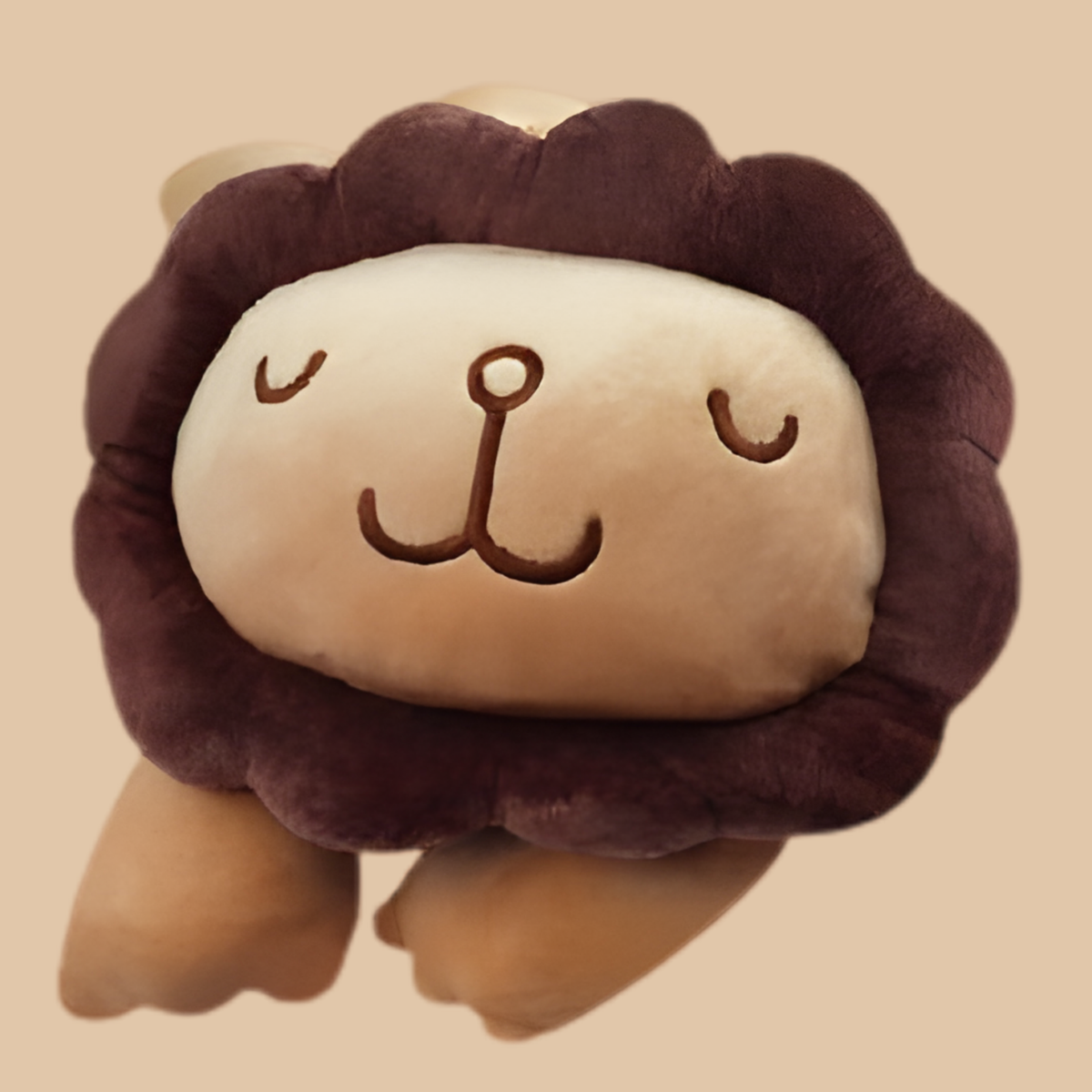 Lion Plush Toy Pillow – Short Style Soft Stuffed Animal (10"–14")