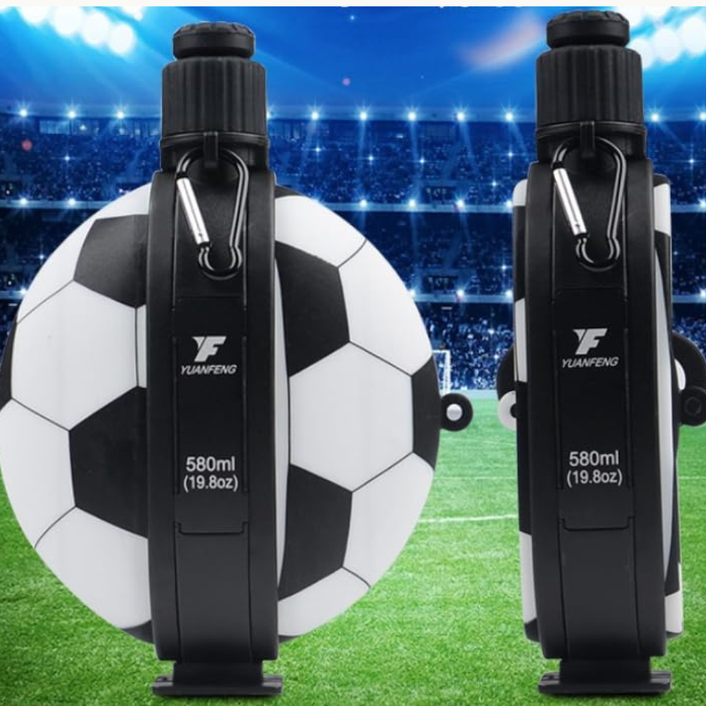 Soccer Ball Collapsible Silicone Water Bottle – 580ml BPA-Free