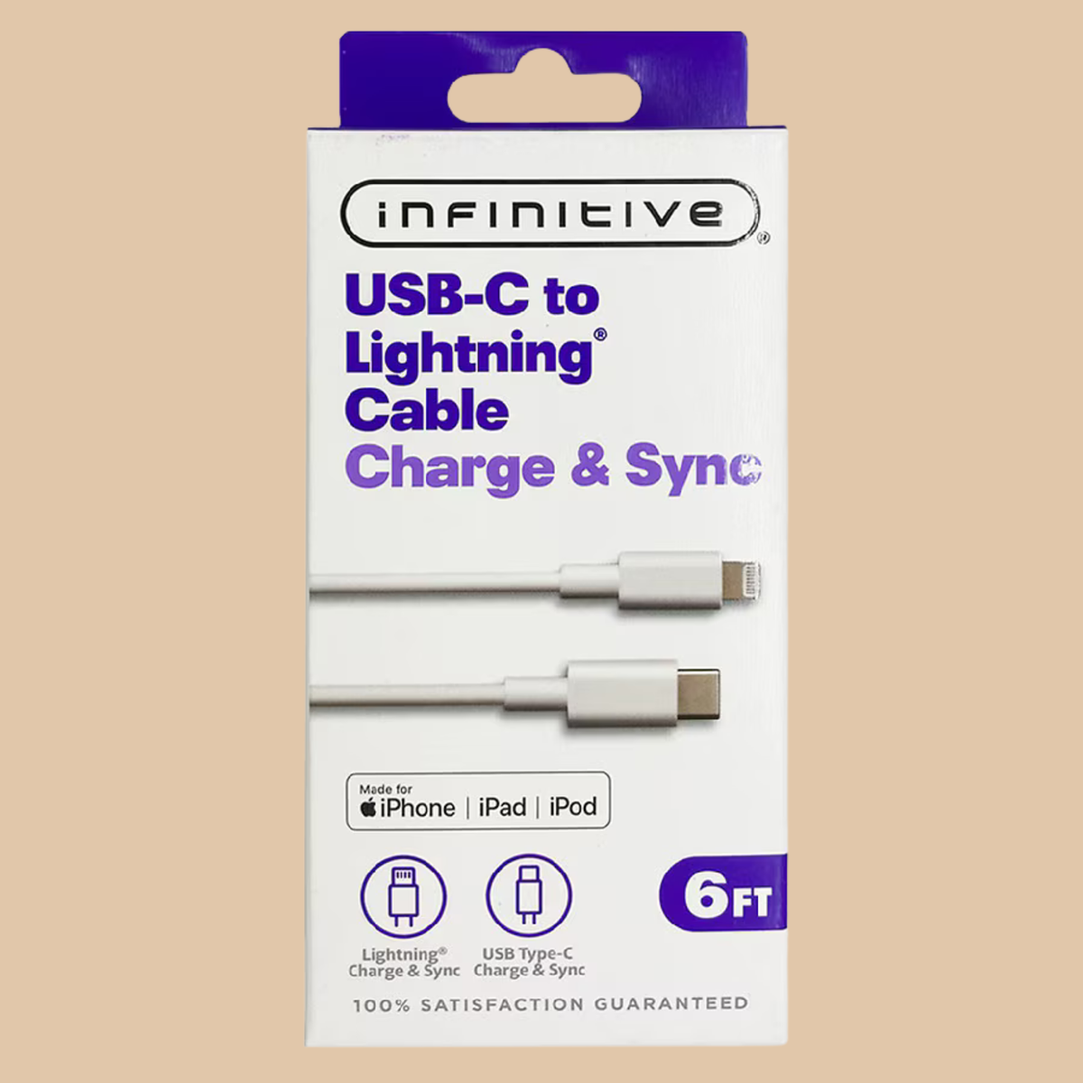 Infinitive USB-C to Lightning Cable 6ft