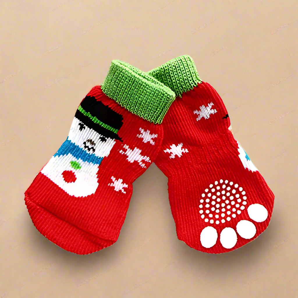 Snowman Matching Pet & Owner Socks – Festive Winter Duo