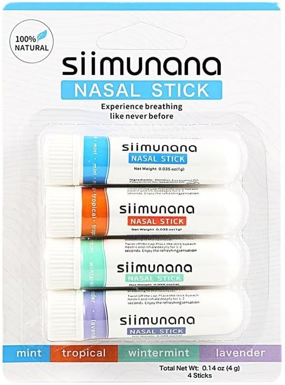Nasal Stick Boost Energy Set – Natural Mint Nose Inhaler Sticks (Set of 4)