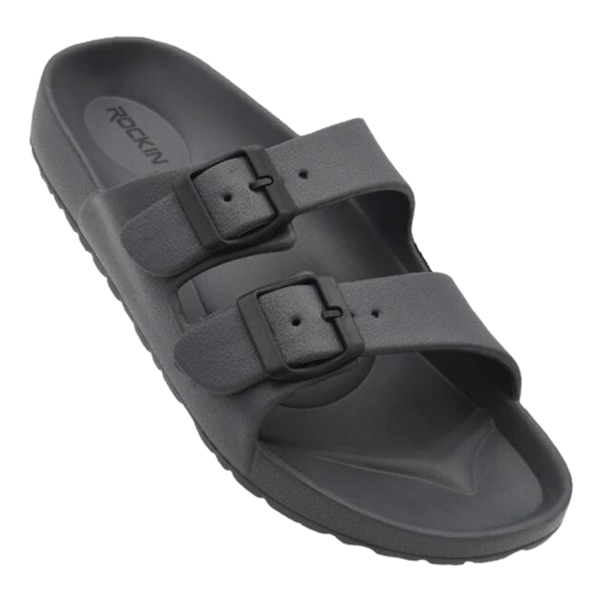 Huntington Buckle Sandals - Charcoal