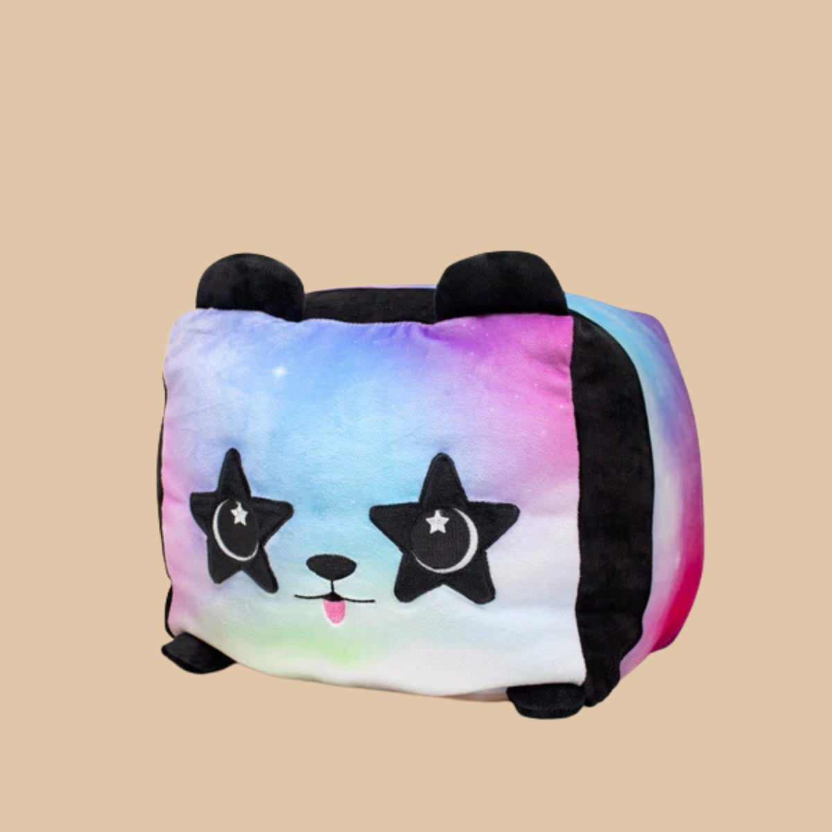 Moosh Moosh Plus Star Black and Purple Squish Pillow Stuffed 8" x 10"