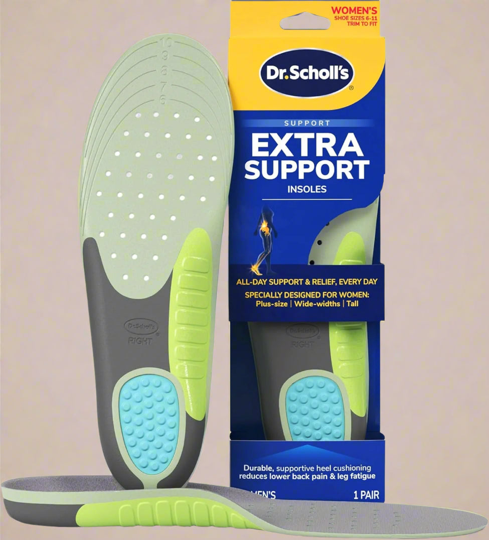 Dr. Scholl's Extra Support Trim to Fit Inserts Insoles for Women - Size 6-11 - 1 pair