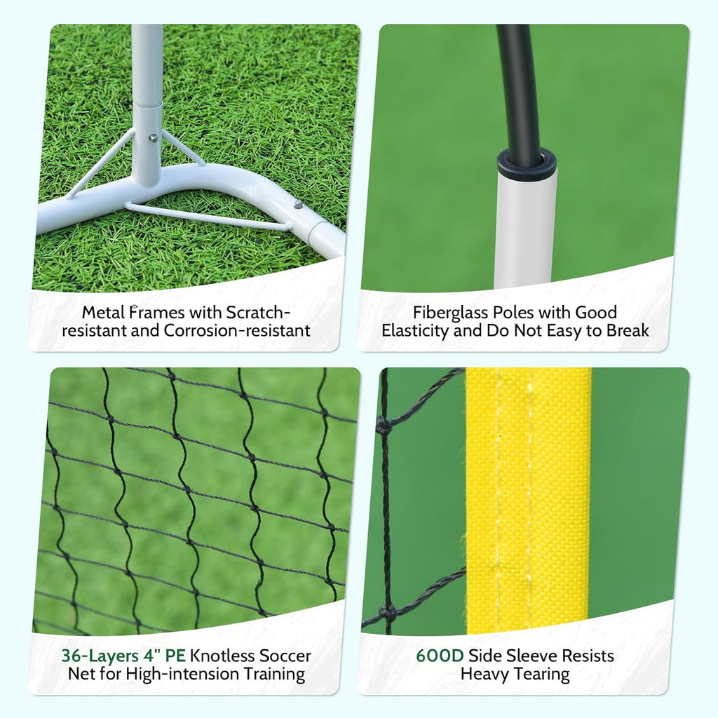 Patiassy Soccer Goal Net with Training Target & Carry Bag