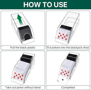 4,6,8 Deck Blackjack Shoe and Discard Tray, Clear Acrylic Blackjack Card Dispenser Dealing Holder Shoe for Playing Card Standard Size Poker Deck - Hammerhead LLC.