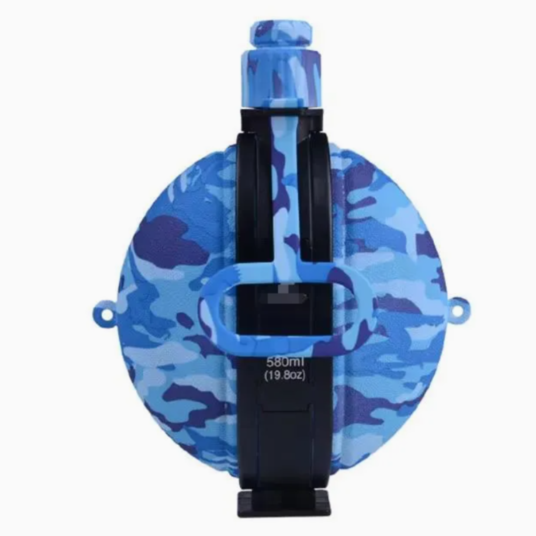 Army Camouflage Collapsible Silicone Water Bottle – 580ml BPA-Free