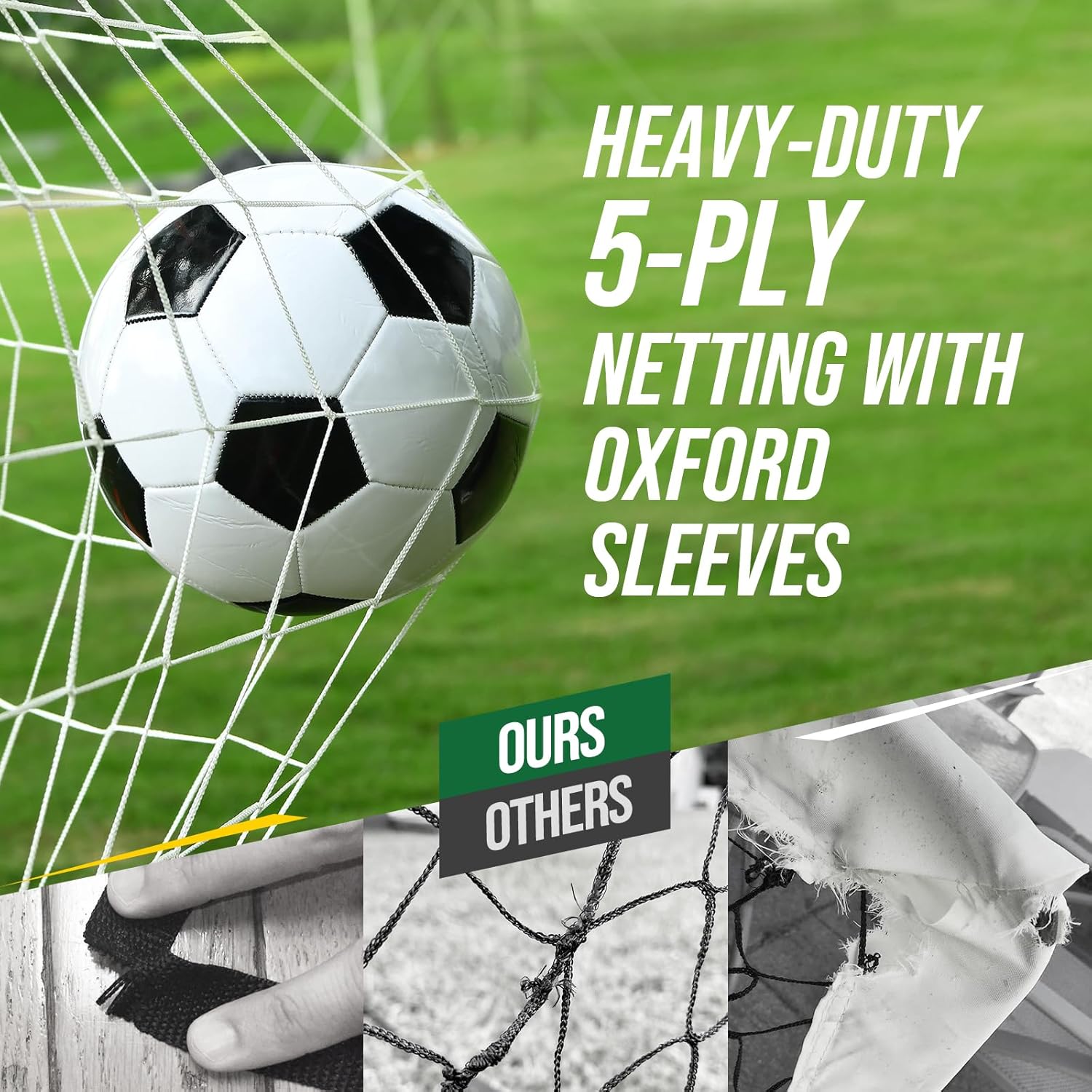 Patiassy Soccer Goal Net with Training Target & Carry Bag